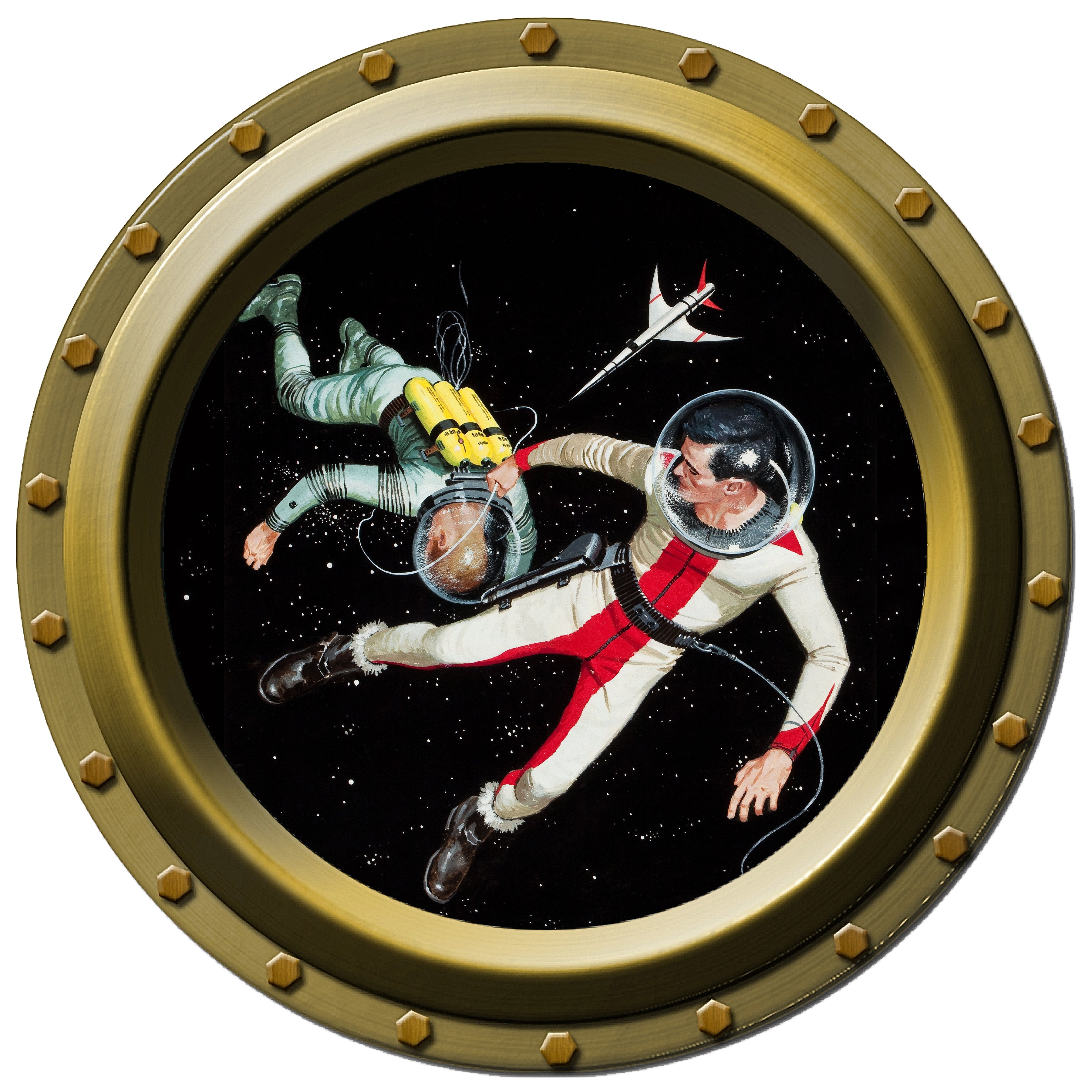 Space Rescue Porthole Wall Decal