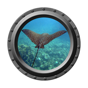 Spotted Stingray Porthole Wall Decal