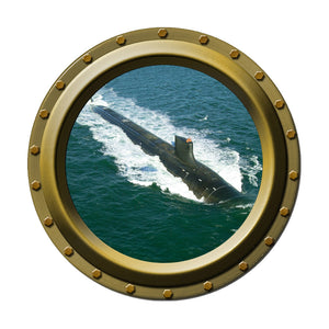 USS Jimmy Carter Submarine Porthole Wall Decal
