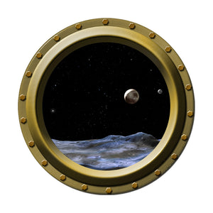 The View from Pluto Porthole Decal