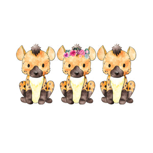 Hyena Trio - Set of 3 Decals - Safari Animals Series