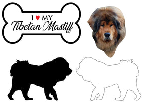 Tibetan Mastiff - Dog Breed Decals (Set of 16) - Sizes in Description