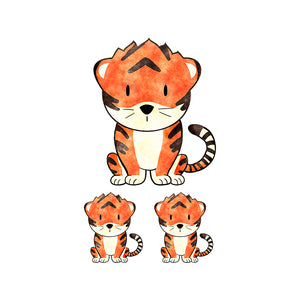 Tiger with Babies - Set of 3 Decals - Safari Animals Series