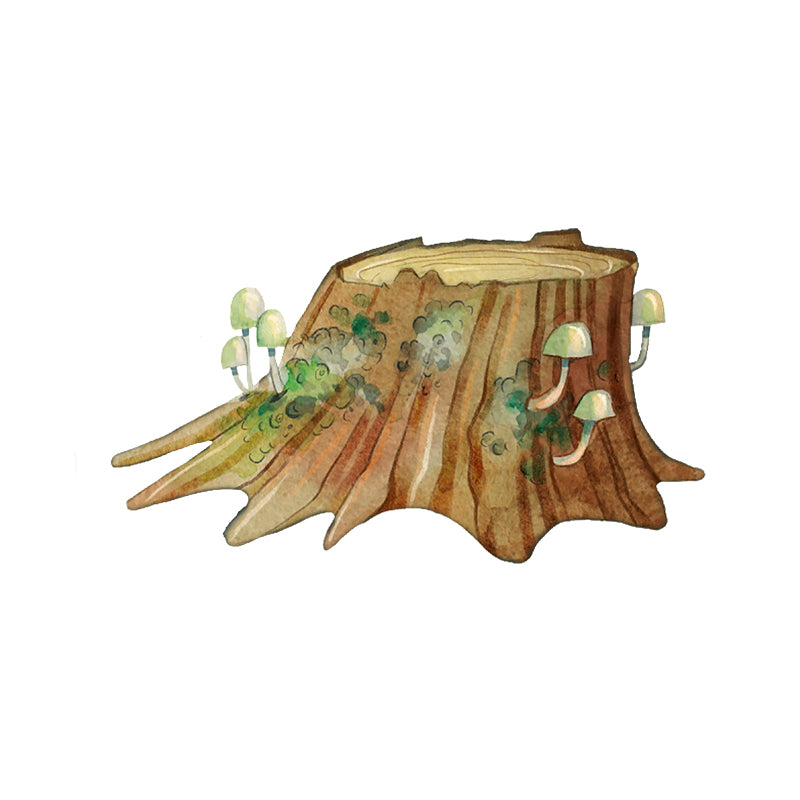 Tree Stump, Boar, and Fox - Set of 3 Decals - Safari & Woodland