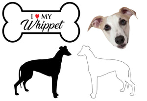 Whippet - Dog Breed Decals (Set of 16) - Sizes in Description
