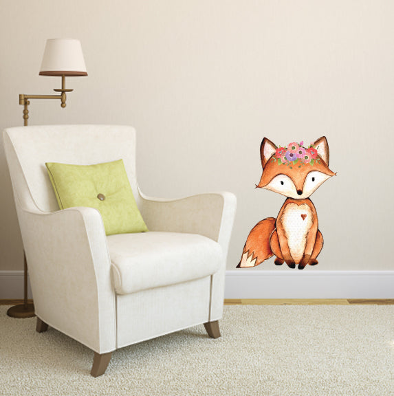 Fox with Flowers - Woodland Creatures Collection