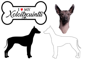 Xoloitzcuintli - Dog Breed Decals (Set of 16) - Sizes in Description