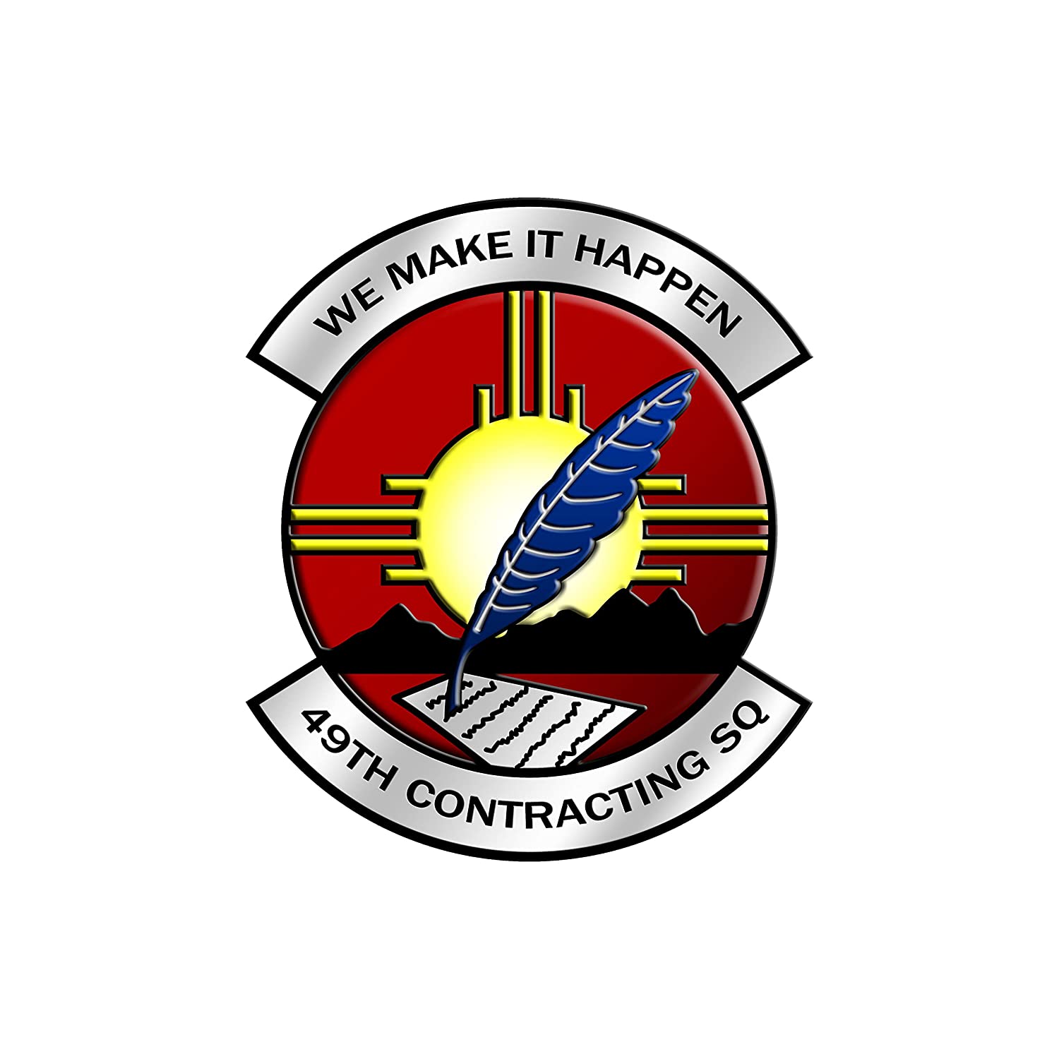 49th Contracting Squadron - Patch Vinyl Decal - Available in Multiple Sizes