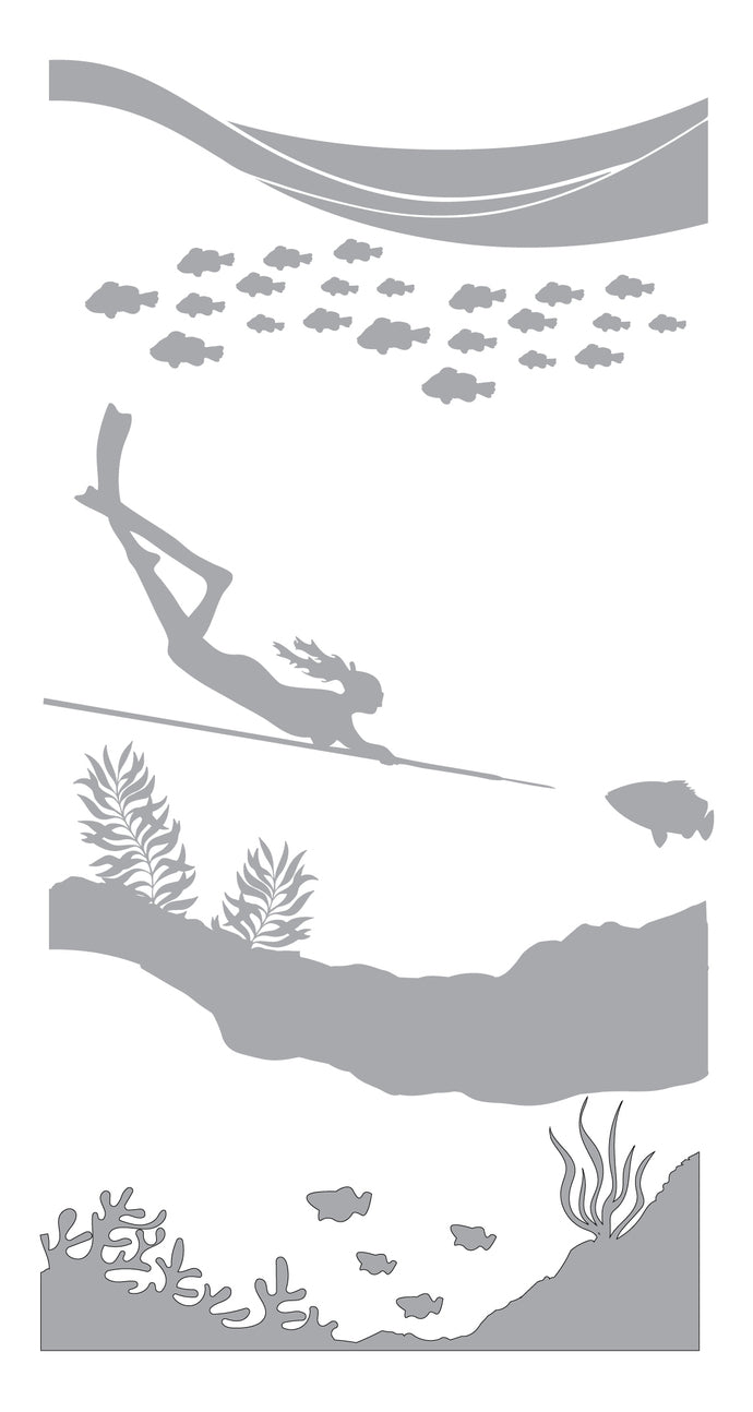 Spearfishing Paradise - Coastal Design Series - Etched Decal