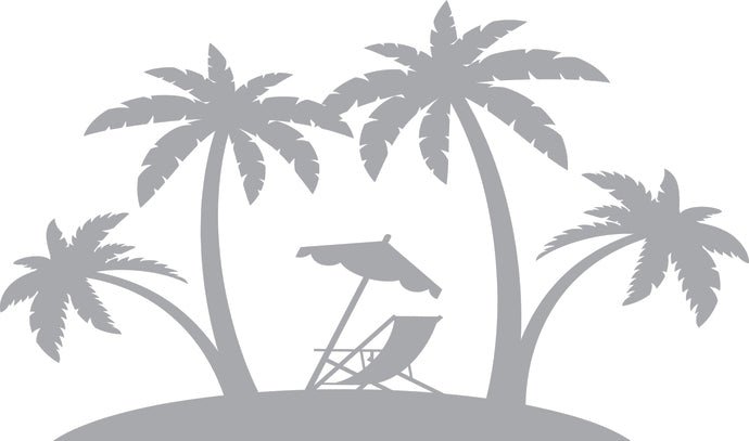 Private Island Paradise - Coastal Design Series - Etched Decal