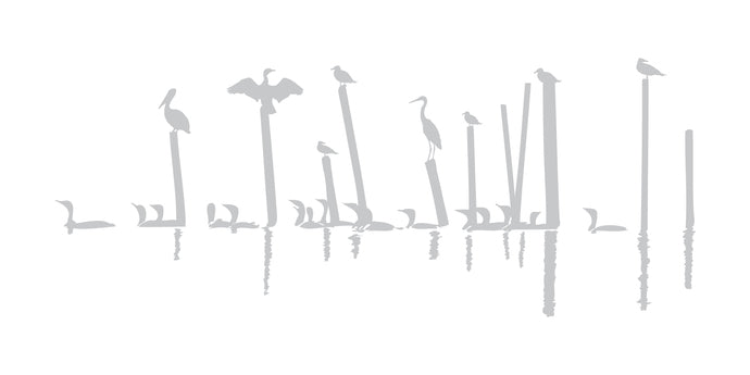 Seabirds and Solitude - Coastal Design Series - Etched Decal