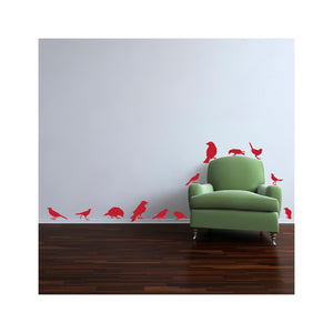 12 Birds Wall Decal Collection