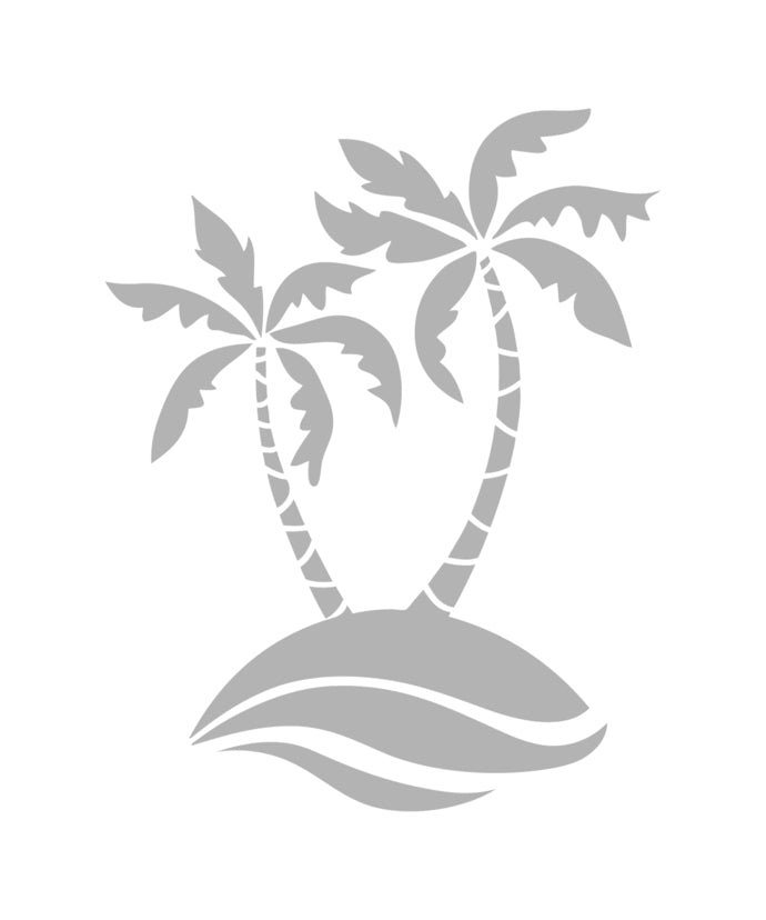 Palm Waves - Coastal Design Series - Etched Decal