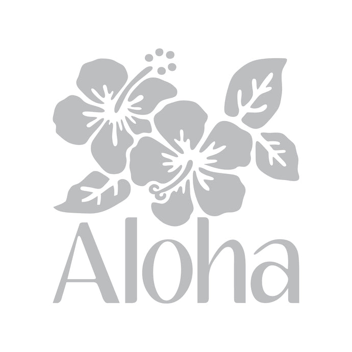 Hibiscus Aloha - Coastal Design Series - Etched Decal