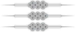 Art Deco Borders VI - Modern Living Series - (Set of 3) - Etched Decal