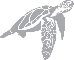 Large Sea Turtle - Coastal Design Series - Etched Decal
