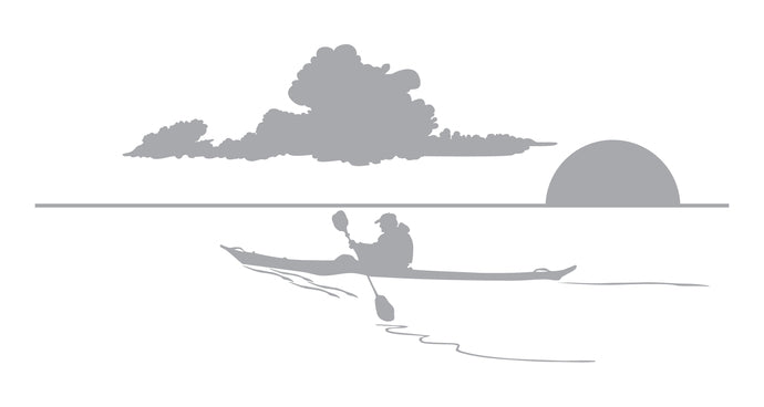 Kayak Sunset - Coastal Design Series - Etched Decal
