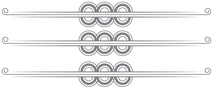 Art Deco Borders III - Modern Living Series - (Set of 3) - Etched Decal