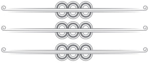 Art Deco Borders III - Modern Living Series - (Set of 3) - Etched Decal