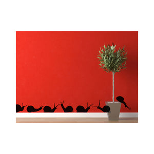 7 Snail Silhouette Wall Decal Set