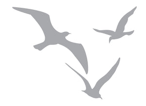 3 Seagulls - Coastal Design Series - Etched Decal