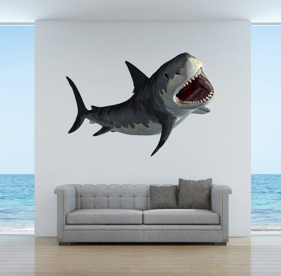 Great White Shark Decal 2 - Custom Sizes Available