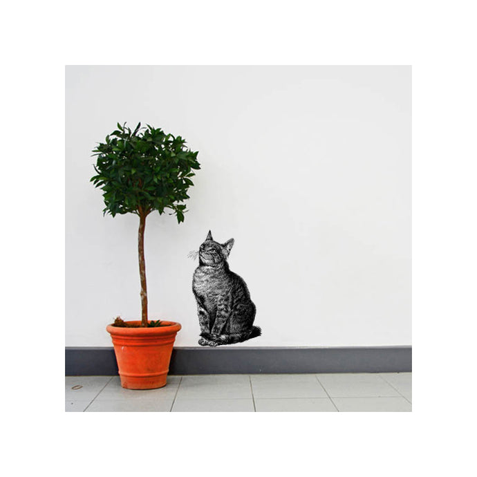 Pen and Ink Style - Cat Wall Decal
