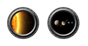 Planets of Our Solar System Portholes Wall Decal Set