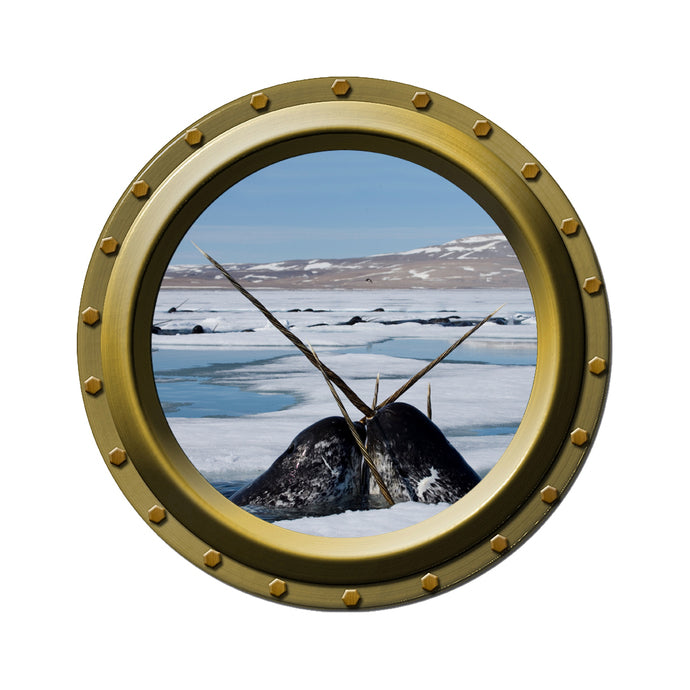 Narwhal Porthole Wall Decal