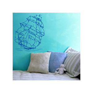 Large Galleon Ship Wall Decal - 27" tall x 21.5" wide