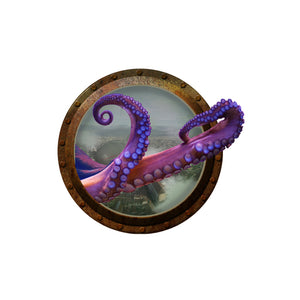 Steampunk Octopus Porthole Wall Decal