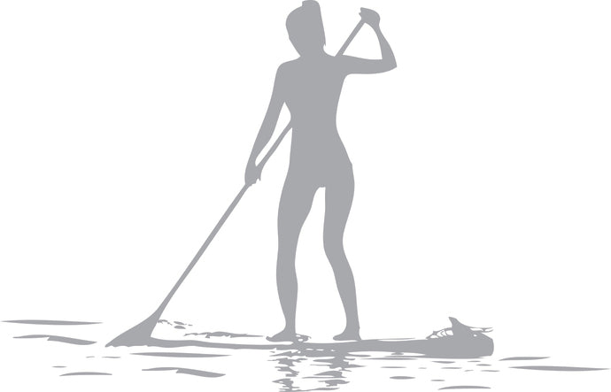 Solitary Paddleboarder - Coastal Design Series - Etched Decal