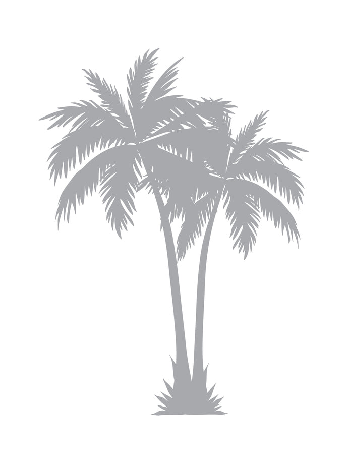 2 Palms - Coastal Design Series - Etched Decal