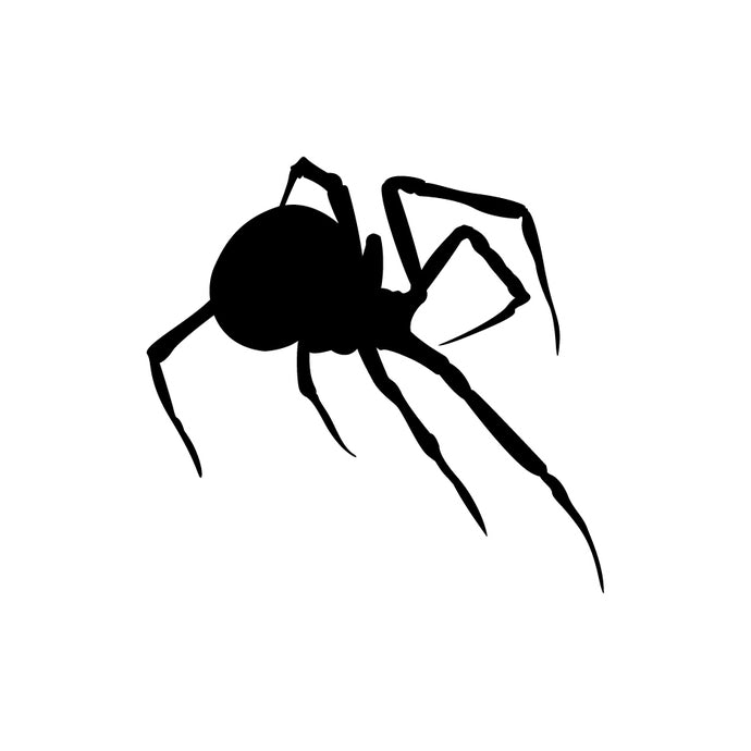 Crawling Black Widow Spider Wall Decal - 7.5" tall x 8" wide
