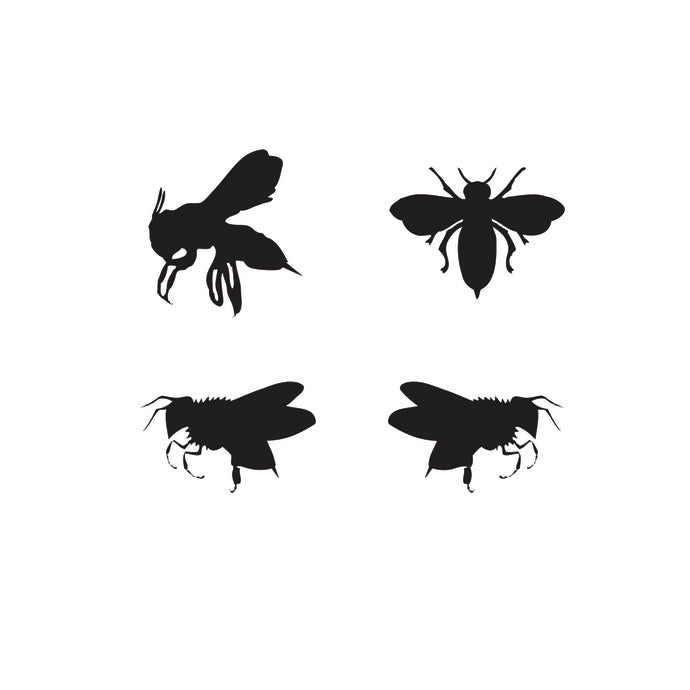 4 Bees Wall Decals
