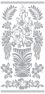 Tropical Tiki Totem - Coastal Design Series - Etched Decal