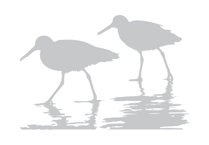 Sand Pipers in the Shoals - Coastal Design Series - Etched Decal