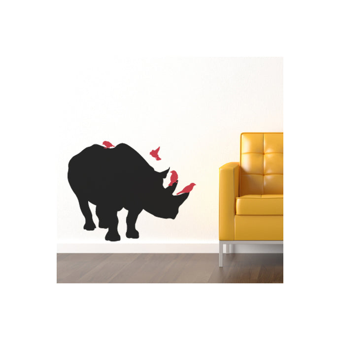 Harmony - Rhino with Birds at Rest Wall Decal
