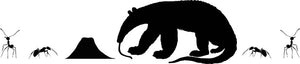 Anteater and Ants Vinyl Wall Decal Set - Sizing Information in Description