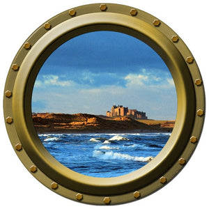 Castle By the Sea Porthole Wall Decal