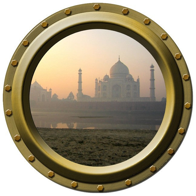 Taj Mahal Porthole Wall Decal