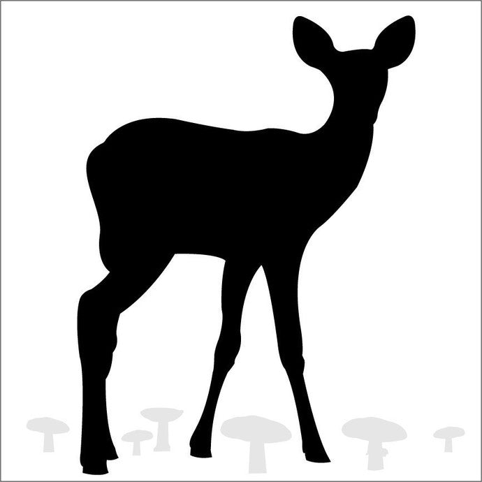 Fawn Amongst the Mushrooms Wall Decal