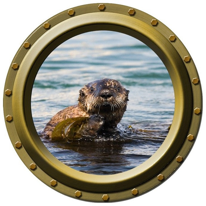 Sea Otter Porthole Wall Decal