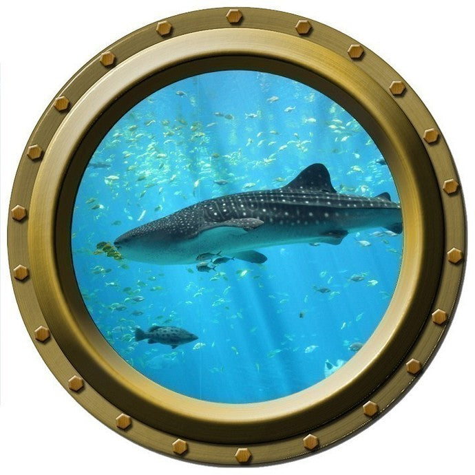 Whale Shark Porthole Wall Decal