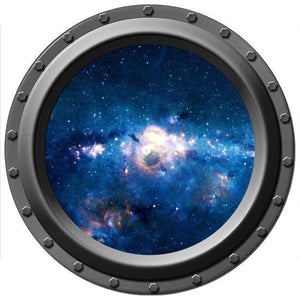 Galaxy Seen Through a Porthole Wall Decal