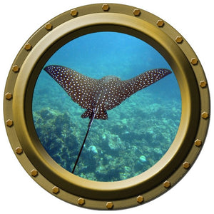 Spotted Stingray Porthole Wall Decal