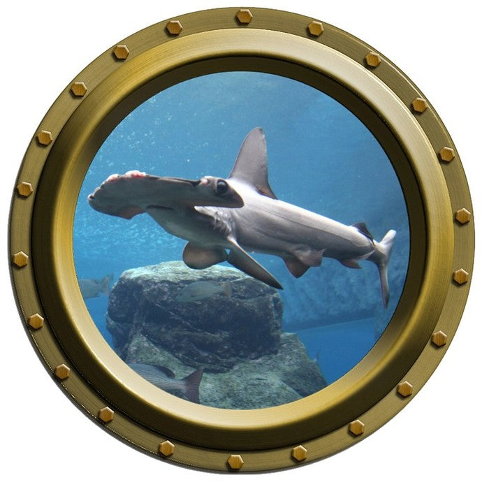 Hammerhead Shark Design 3 Porthole Wall Decal