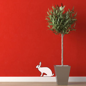 The Crouching Hare Wall Decal