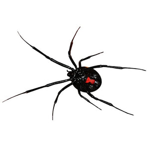 Black Widow Spider Decal Design Four - 8" tall x 12" wide