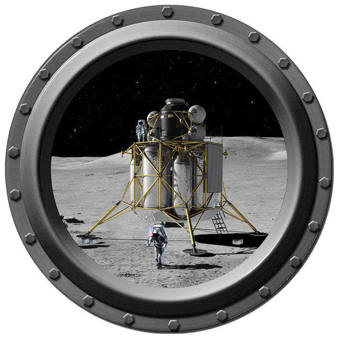New Moon Landing Porthole Wall Decal